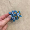 Stanley Hagler Blue Flower Brooch - The Hirst Collection