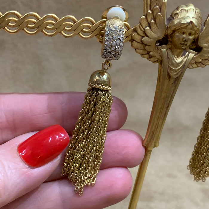 Grosse gold  Tassel Earrings