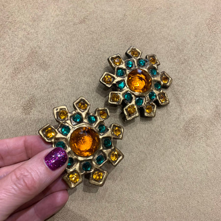 Billy Boy Paris Vintage Statement Starburst Earrings - The Hirst Collection