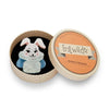 Erstwilder snuggly Buffy Bunny Brooch - The Hirst Collection
