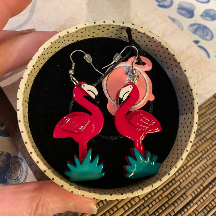 Erstwilder Flamboyant Flamingo funk earrings 2016