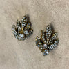 Miriam Haskell pearl leaf clip on earrings - The Hirst Collection