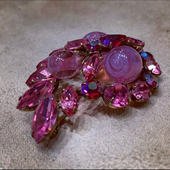 Regency Pink Stone brooch - The Hirst Collection