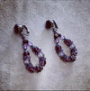 Askew London Purple Silver clip on drop earrings - The Hirst Collection