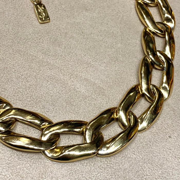 Yves Saint Laurent Vintage Thick Gold chain necklace - The Hirst Collection