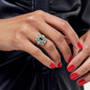 Art Deco Emerald Crystal gold ring by Bill Skinner - The Hirst Collection