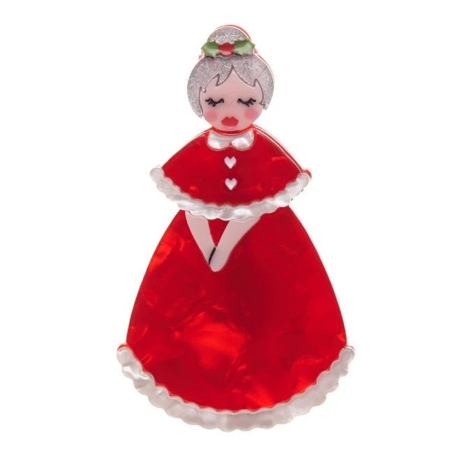 Erstwilder Mrs Claus Christmas Brooch 2016 - The Hirst Collection