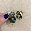 Christian Dior vintage Blue Flower earrings - The Hirst Collection