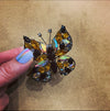 Amber Crystal Butterfly brooch by Regency - The Hirst Collection