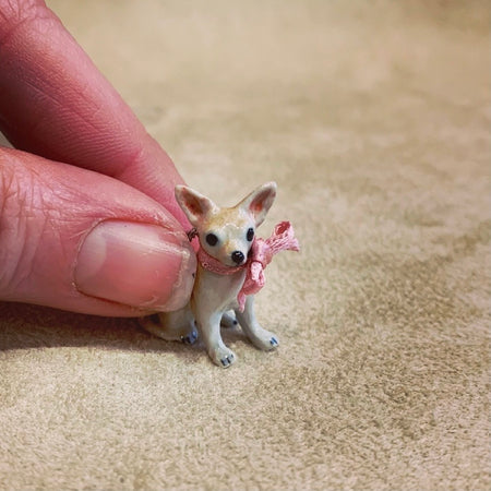 Chihuahua necklace by And Mary in porcelaine - The Hirst Collection