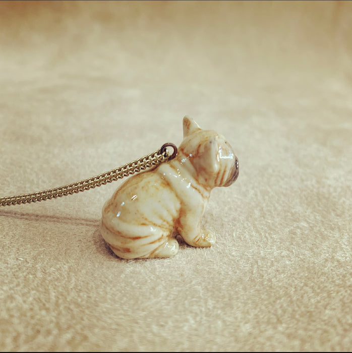 Brown French Bull Dog Pendant by And Mary - The Hirst Collection