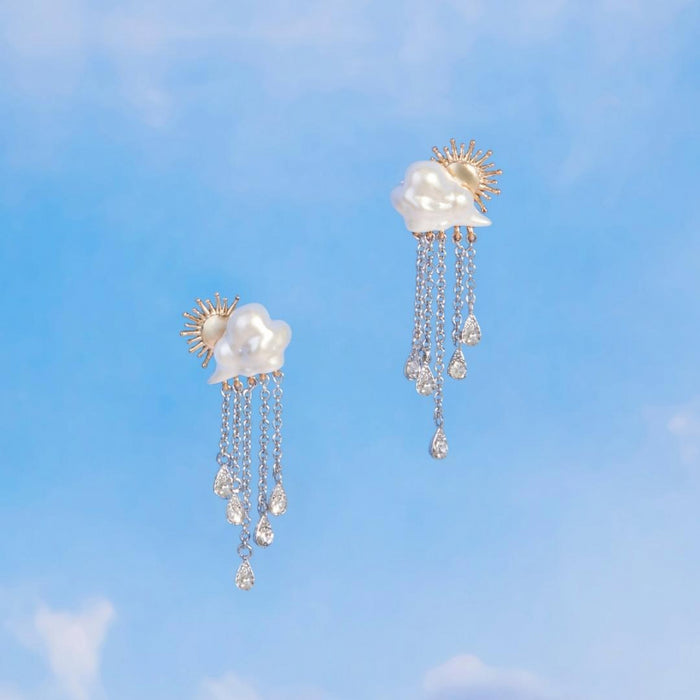 Cloud Statement Earrings by Bill Skinner