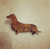Wooden Dachschund brooch - The Hirst Collection