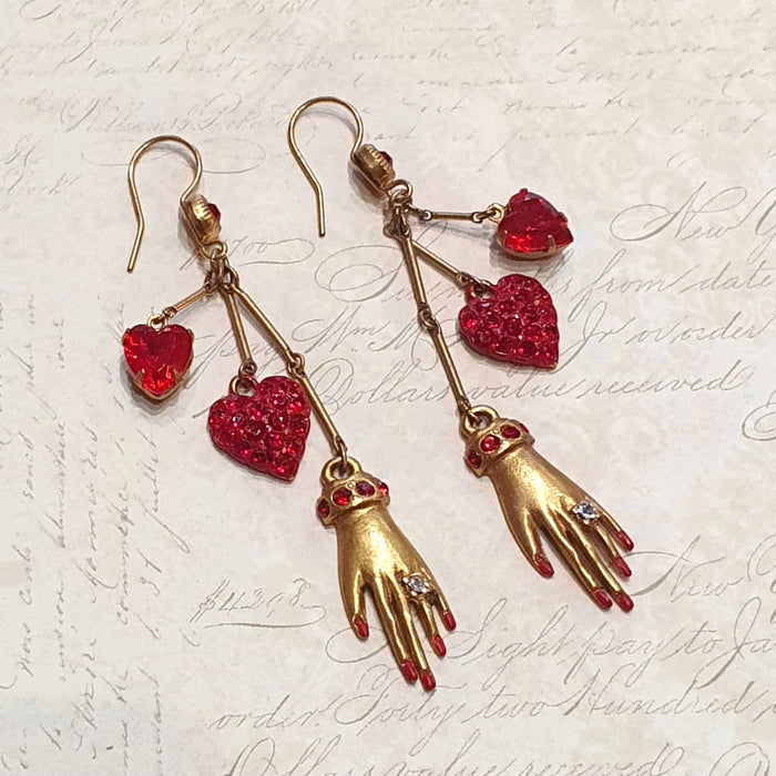 Askew London hands and hearts earrings - The Hirst Collection