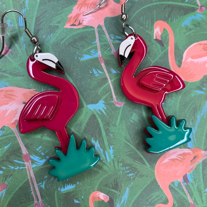 Erstwilder Flamboyant Flamingo funk earrings 2016