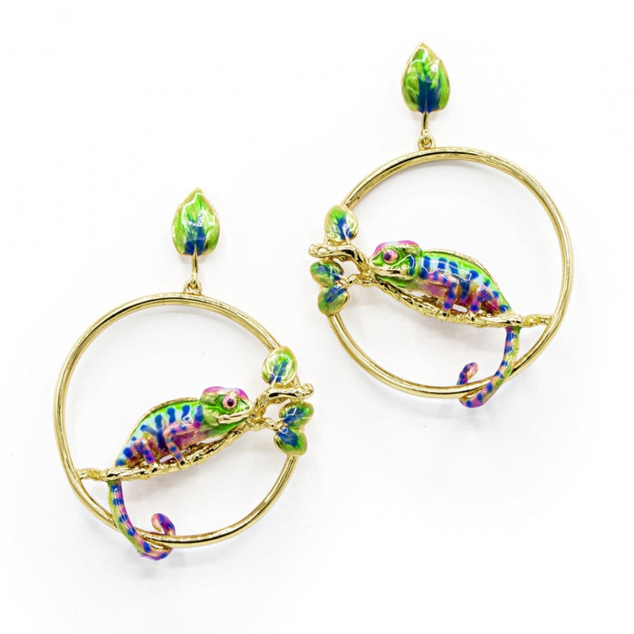 Chameleon Hoop Earrings by Bill Skinner - The Hirst Collection