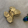 Blue butterfly vintage French clip on earrings - The Hirst Collection