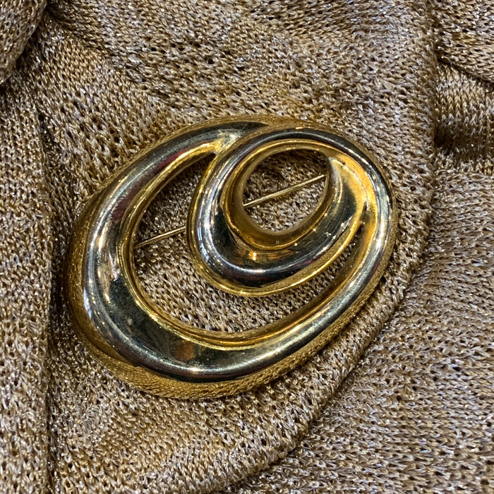 Givenchy Gold Swirl brooch - The Hirst Collection