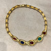 Ciner ruby emerald sapphire glass necklace - The Hirst Collection