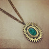 Vintage Jade Glass Pendant Necklace by Sphinx - The Hirst Collection