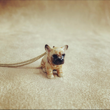 Brown French Bull Dog Pendant by And Mary - The Hirst Collection