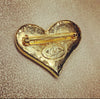 Christian Lacroix Gold Heart brooch - The Hirst Collection