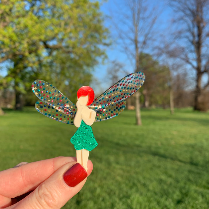 Lea stein fairy Brooch