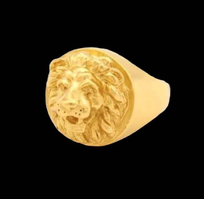 Bill Skinner Gold Lion Ring Sovereign Signet Unisex - The Hirst Collection