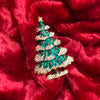Vintage Christmas Tree brooch by Sphinx with green enamel - The Hirst Collection