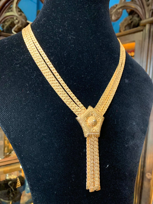 Kramer Vintage Gold Tassell Necklace
