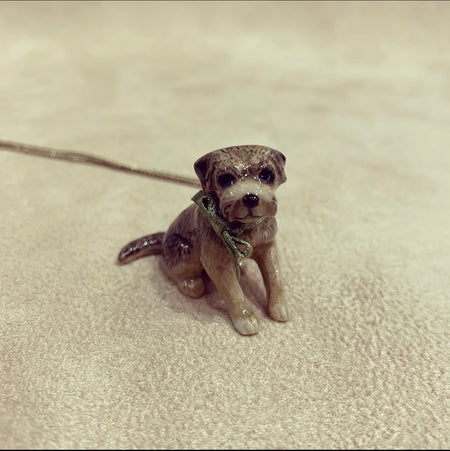 Border Terrier Pendant by And Mary in porcelaine - The Hirst Collection