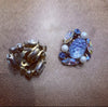 Vintage Schiaparelli icy blue clip on earrings - The Hirst Collection