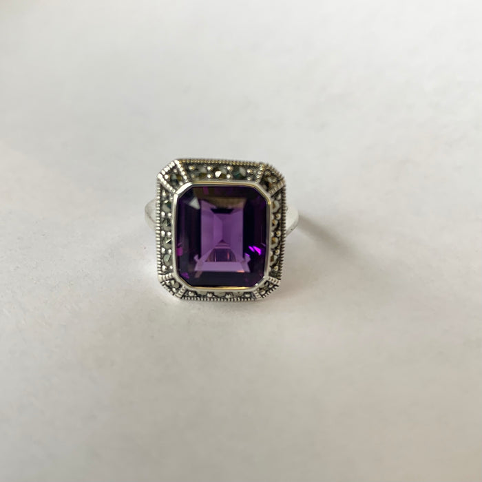 Queen Solitaire Amethyst Ring - The Hirst Collection
