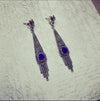 Lapis Lazuli Art Deco Articulated Earrings in Silver - The Hirst Collection