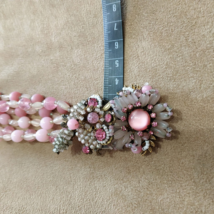 Pink Miriam Haskell Necklace