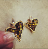 Christian Lacroix Heart Earrings brown glass - The Hirst Collection
