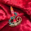 Christmas Candle Brooch by Butler and Wilson - The Hirst Collection
