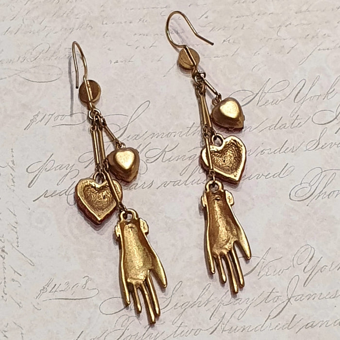 Askew London hands and hearts earrings - The Hirst Collection