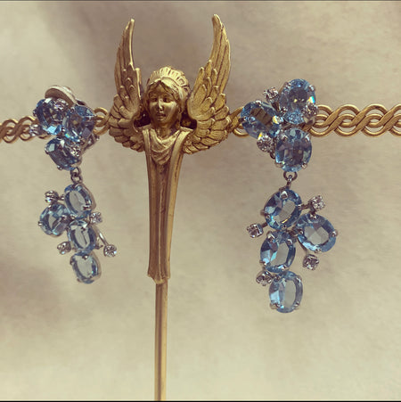 Christian Dior Vintage Blue drop earrings - The Hirst Collection
