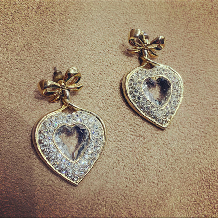 Big Crystal heart drop earrings by Sphinx - The Hirst Collection