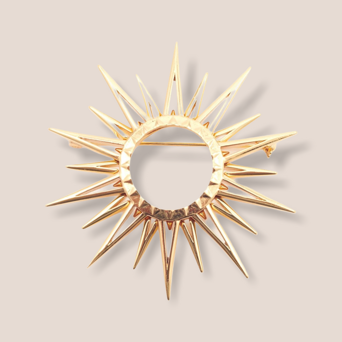 Starburst Gold Brooch by Bill Skinner - The Hirst Collection