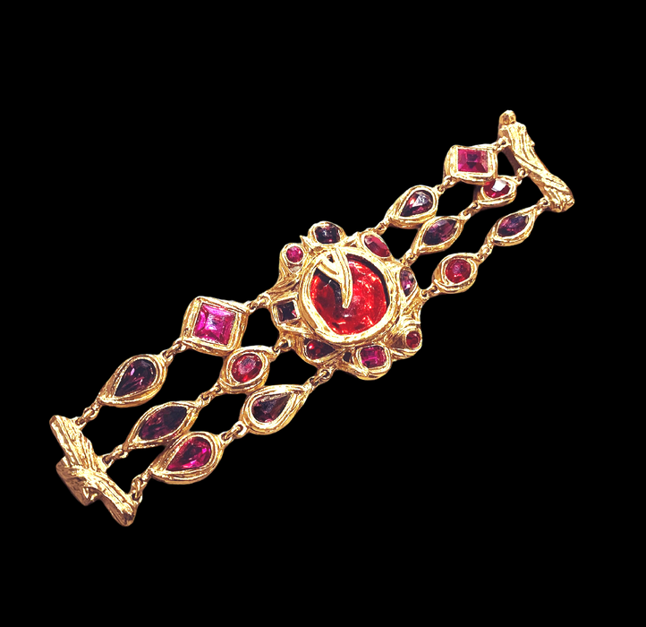 Yves Saint Laurent Red and Pink Statement bracelet - The Hirst Collection