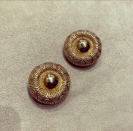 Dior Gold Clip on vintage earrings 002 - The Hirst Collection