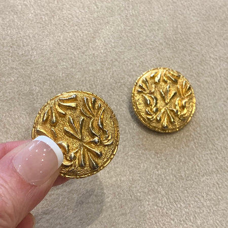 Guy Laroche gold detail clip on earrings - The Hirst Collection