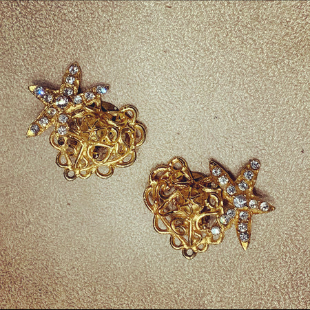 Christian Lacroix vintage heart star earrings - The Hirst Collection