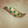 Vintage Jade gold brooch - The Hirst Collection