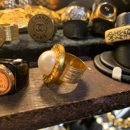 Vintage Chanel Button ring - The Hirst Collection