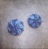 Icy blue vintage clip on earrings by Jomaz - The Hirst Collection