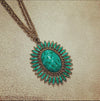 Vintage Jade Glass Pendant Necklace by Sphinx - The Hirst Collection