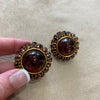 Dominique Aurientis statement Amber Purple Clip on Earrings - The Hirst Collection